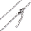 Non-Tarnish 304 Stainless Steel Cable Chain Necklace for Men Women NJEW-K245-025D-2