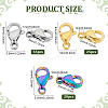 100Pcs 3 Styles PVD Vacuum Plating 304 Stainless Steel Lobster Claw Clasps STAS-PH0006-55-2
