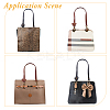 6Pcs 3 Colors Flower End Cowhide Leather Bag Handles FIND-HY0002-31-7