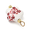 Handmade Printed Porcelain Pendants PALLOY-JF04401-02-4