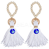 Wooden Beads Door Handle Pendant Decorations AJEW-WH0270-923A-1