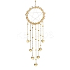 Wire Wrapped Natural Citrine Chips Ring Hanging Ornaments HJEW-JM02371-03-1