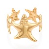Ion Plating(IP) 304 Stainless Steel Cuff Rings for Women RJEW-N052-09G-2