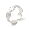 Non-Tarnish 304 Stainless Steel Horse Eye Open Cuff Ring for Women LS-RJEW-E063-26P-1