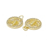 Real 18K Gold Plated Brass Micro Pave Clear Cubic Zirconia Pendants KK-E068-VB409-8-3