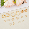16Pcs 8 Style Ring & Rectangle & Twist Alloy & Brass Hoop Earrings Sets EJEW-FI0001-41-5