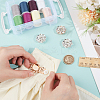 4Pcs 2 Colors Alloy Rhinestone Cufflinks DIY-NB0013-78-3