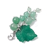 Grape Natural Green Aventurine Pendant Decorations HJEW-TA00266-03-4