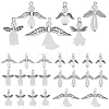 48Pcs 6 Style Alloy & Acrylic & Glass Pendants PALLOY-AR00032-1