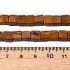 Natural Wood Lace Stone Wooden Jasper Beads Strands G-T139-6x6-03B-5