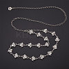 Alloy Flower Link Chain Waist Chains FIND-WH0421-95P-4