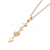 201 Stainless Steel Arrow & Sun & Star Pendant Necklace with Cable Chains NJEW-Q317-10G-2