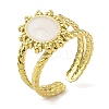 304 Stainless Steel Enamel Open Cuff Rings for Women RJEW-F166-45G-02-1