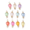 Transparent Acrylic Heart Connector Charms PALLOY-JF03345-1
