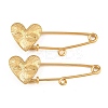 Radiant Heart 304 Stainless Steel Safety Pins Brooch Findings SA-CBA098D-15C-G01-1