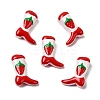 Boot Baking Paint Glass Enamel  Beads LAMP-C020-02R-1