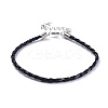 Trendy Braided Imitation Leather Bracelet Making X-BJEW-S076-002-2