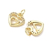 Brass Micro Pave Cubic Zirconia Pendants KK-I379-15G-04-2