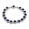 Rack Plating Brass Pave Cubic Zirconia Flat Round Links Bracelets for Women BJEW-H604-02P-02-1
