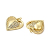 Brass Micro Pave Cubic Zirconia Pendants KK-E068-VB172-2