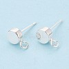Brass Stud Earring Findings KK-WH0065-09D-S-1