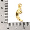 Rack Plating Brass Micro Pave Cubic Zirconia Pendants KK-G513-15G-3