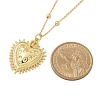 Brass Heart Pendant Necklaces for Women LS-NJEW-U020-02G-5