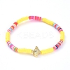 Handmade Polymer Clay Heishi Bead Stretch Bracelets BJEW-JB05078-2