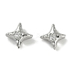 Brass Micro Pave Cubic Zirconia Beads KK-P283-21P-1