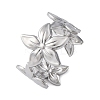 Brass Adjustable Open Cuff Rings for Women RJEW-R021-02P-2