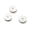 Brass Micro Pave Cubic Zirconia Beads KK-R216-15S-1