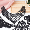 4Pcs 4 Style Milk Silk Embroidered Floral Lace Collar DIY-GF0005-39A-4