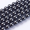 Non-Magnetic Synthetic Hematite Beads Strands X-G-H1623-8mm-3-1