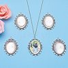 Oval Clear Glass Cabochon Cover DIY-PH0018-99AS-3