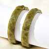 Square Natural Southern Jade Beads Stretch Bracelets for Women Men BJEW-C097-06R-3