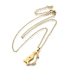 304 Stainless Steel Laser Cut Penguin Pendant Necklaces for Women Men NJEW-Q032-01C-G-4