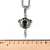 304 Stainless Steel Sword Pendant Necklaces for Women Men NJEW-Z076-02AS-5