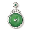 Dyed Natural Green Chalcedony Pendants G-S001-03P-2