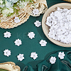 100Pcs Polyester Rhinestone Flower for Ornament Appliques DIY Wedding FIND-SP0004-90-4