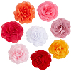 8Pcs 8 Colors Polyester Flower Ornament Accessories DIY-GF0010-64B-1