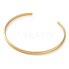 Ion Plating(IP) 304 Stainless Steel Textured Open Cuff Bangles BJEW-G714-01G-2
