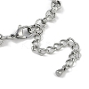 Anti-Tarnish 304 Stainless Steel Textured Rolo Chain Anklets AJEW-A057-03P-2