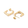 Ion Plating(IP) 304 Stainless Steel Rectangle Stud Earrings EJEW-P198-03G-2