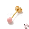 Enamel Round Ball Stud Earrings LS-EJEW-C020-01G-06-3