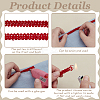 25M Polyester Braided Lace Trim OCOR-WH0082-300A-4