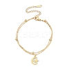 304 Stainless Steel Cable & Satellite Chains Double Layer Multi-strand Bracelet LS-BJEW-E092-04G-1