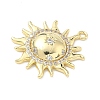 Brass Micro Pave Clear Cubic Zirconia Pendants KK-G548-01A-G-2