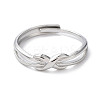 Non-Tarnish 304 Stainless Steel Infinity Adjustable Rings RJEW-D006-17P-2