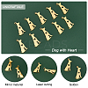 10Pcs 201 Stainless Steel Pendants STAS-UN0030-51-4