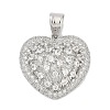 Brass Micro Pave Cubic Zirconia Pendants KK-A241-12P-04-1